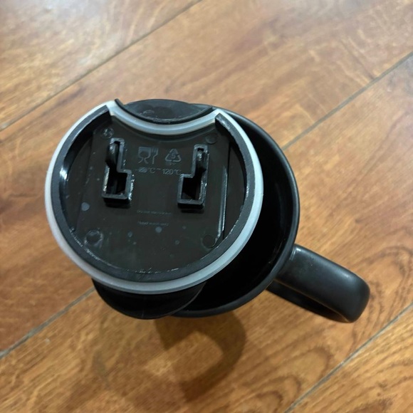 Black Travel Mug with Flip Lid - Picture 4 of 7